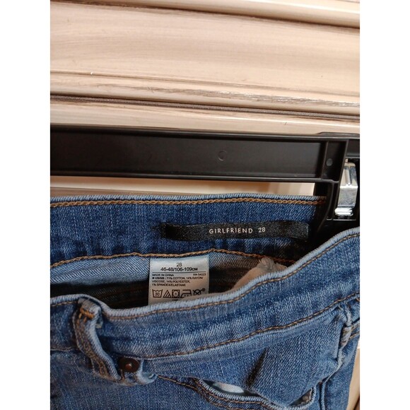 BANANA REPUBLIC‎ Girlfriend Jeans Women's Size 28 Distressed - Picture 6 of 6